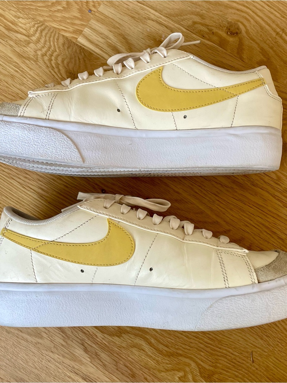 Nike Blazer Low Platform Pale Ivory Saturn Gold Sneakers Women’s Size 11